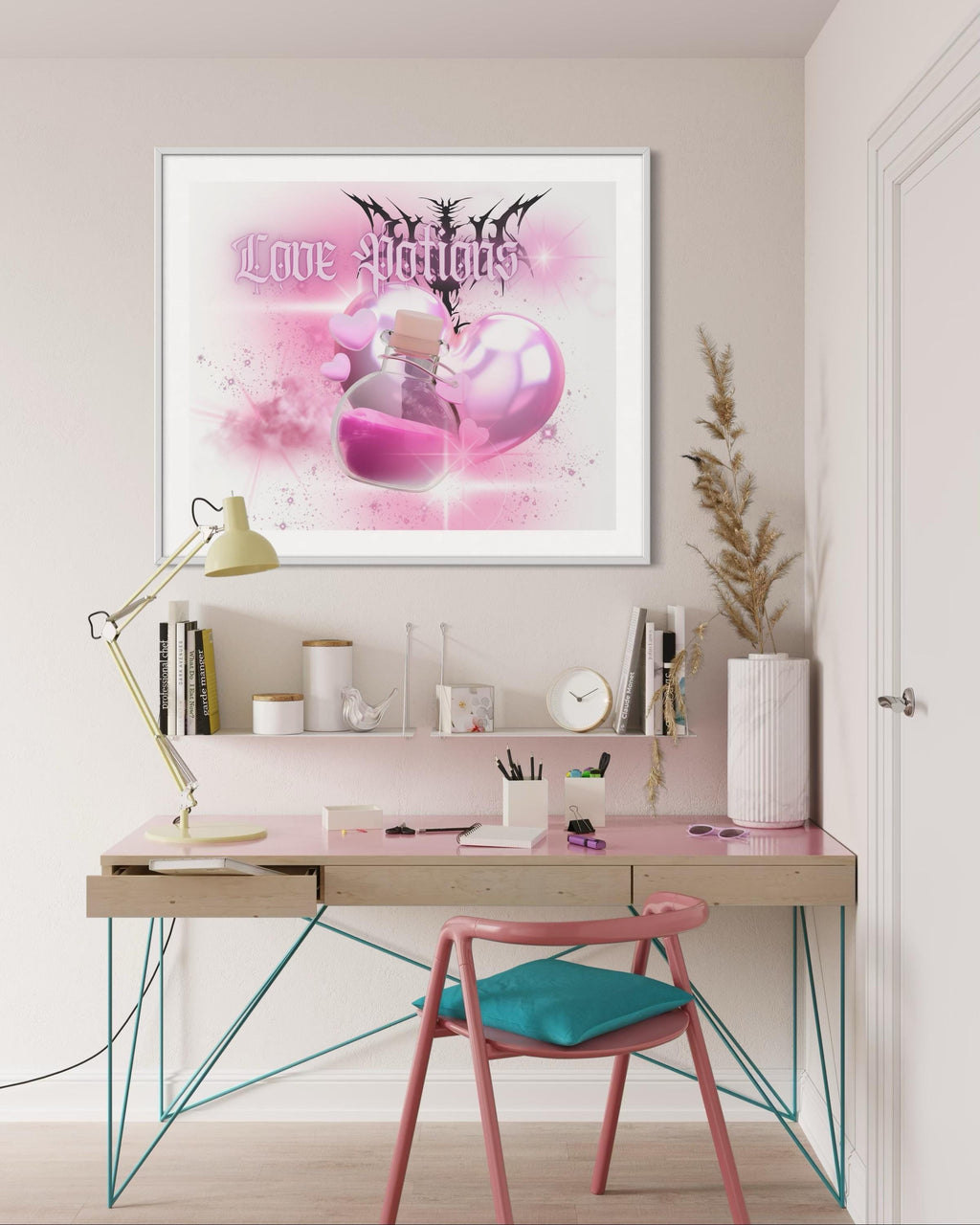 Love Potion Digital Art Print ♡ Magical Pink Instant Download 2025 Commercial Use License