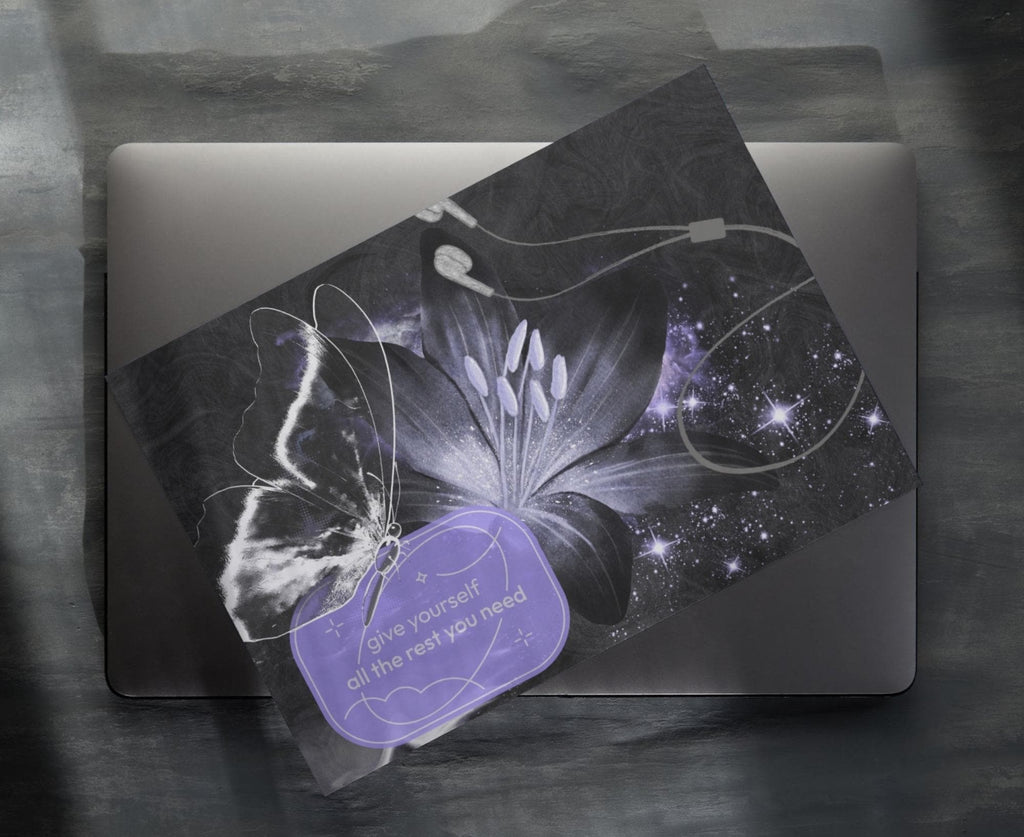 Cosmic Flower Digital Art | Instant Download Space Nature Print Ready | Commercial Use License