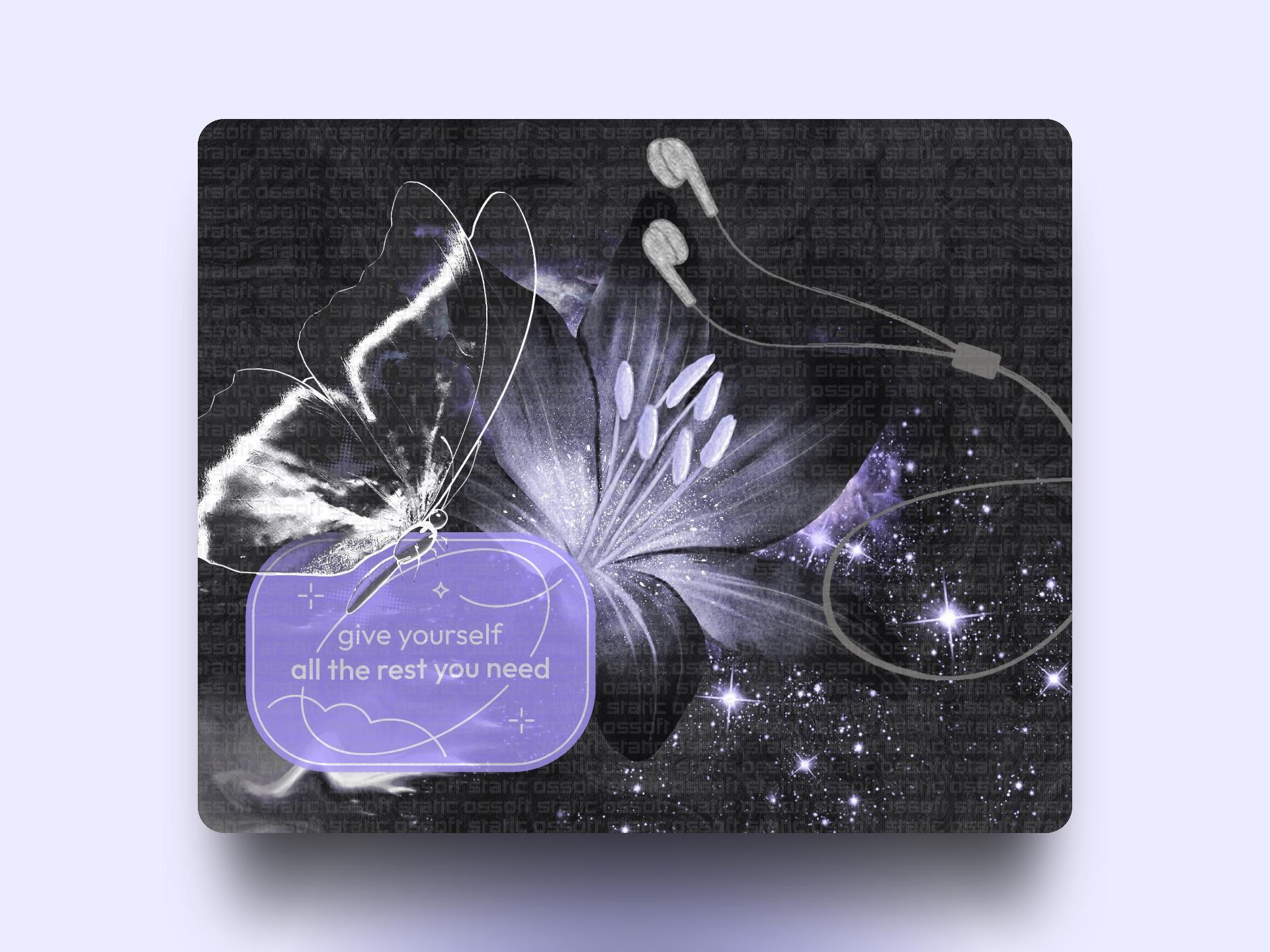 Cosmic Flower Digital Art | Instant Download Space Nature Print Ready | Commercial Use License