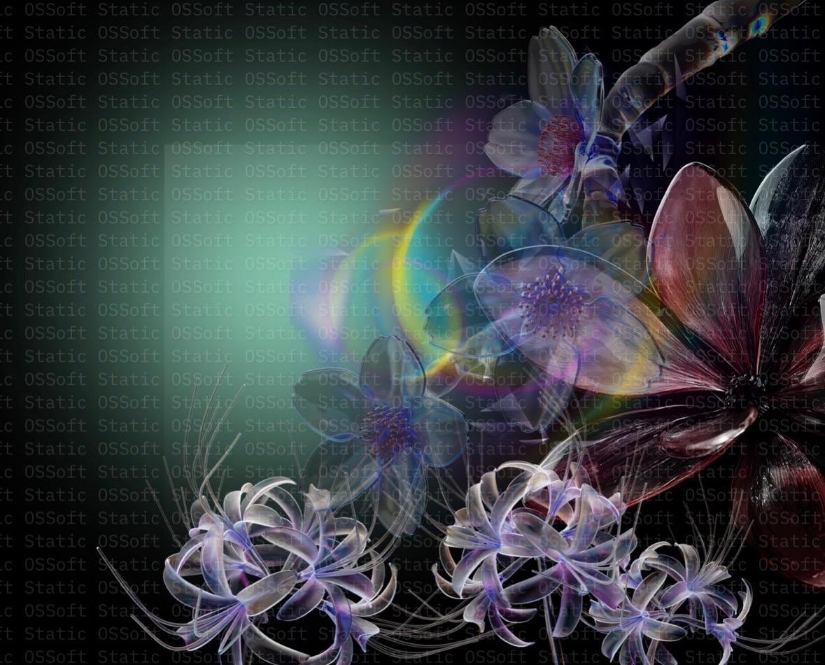 Iridescent Floral Abstract Art ♡ Glass Flower Digital Print (Instant Magic!)