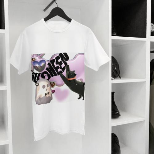 Y2K Kawaii Halloween Ghost Boo Cat PNG Bundle ♡ 3D Download 2025