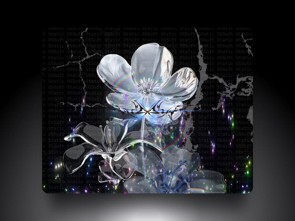 Iridescent Crystal Flower Art ♡ Abstract Digital Wall Print (Instant Glow!) Instant Download