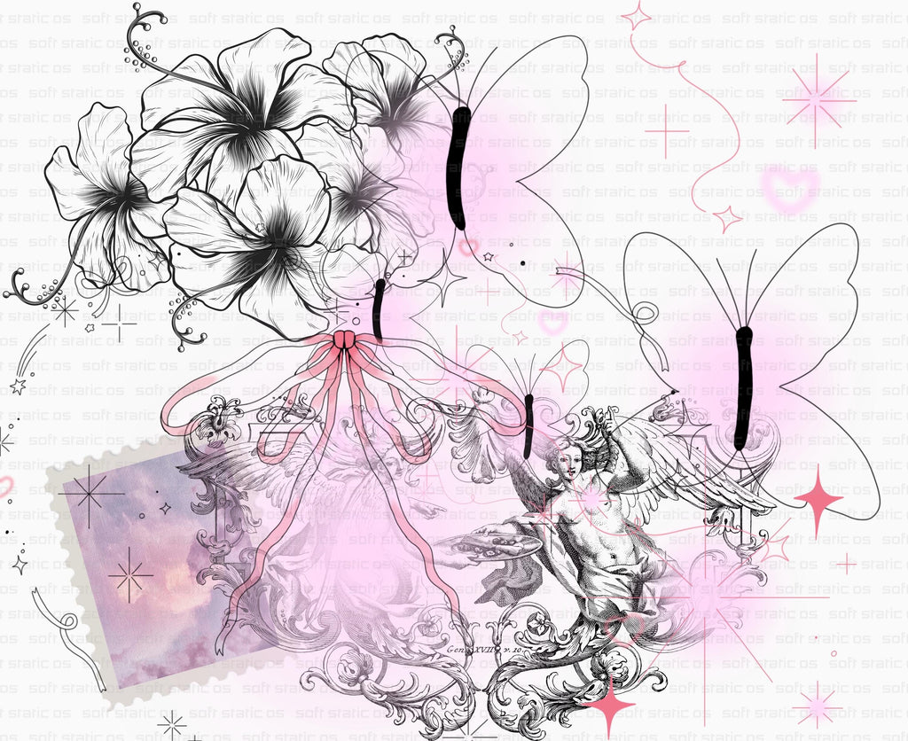 Whimsical Butterfly & Floral Art ♡ Instant Digital Print (Flutter & Bloom!)
