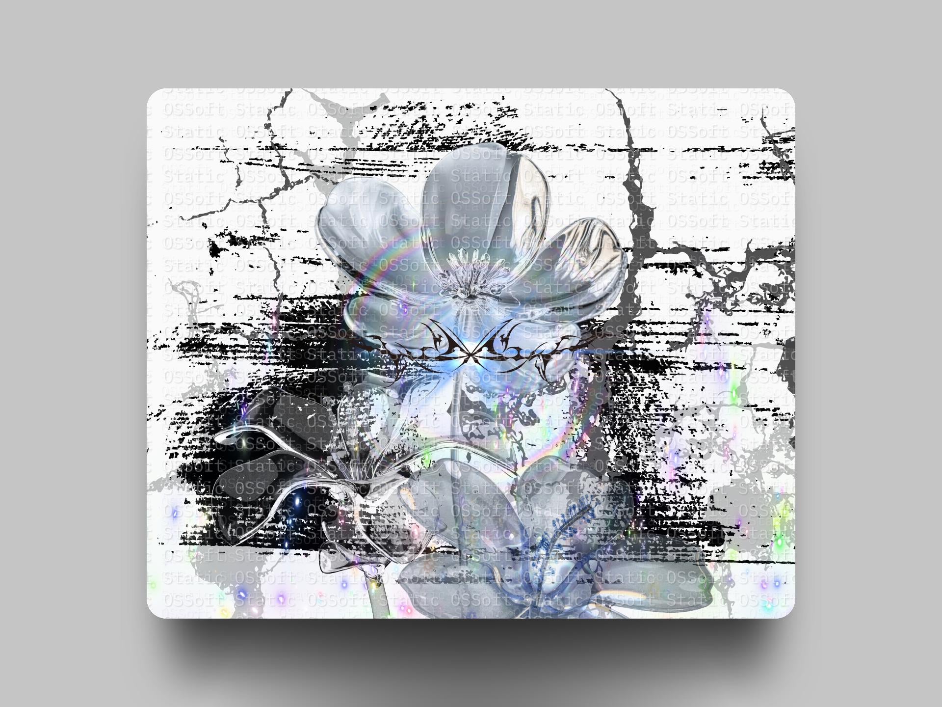 Iridescent Crystal Flower Art ♡ Abstract Digital Wall Print (Instant Glow!) Instant Download