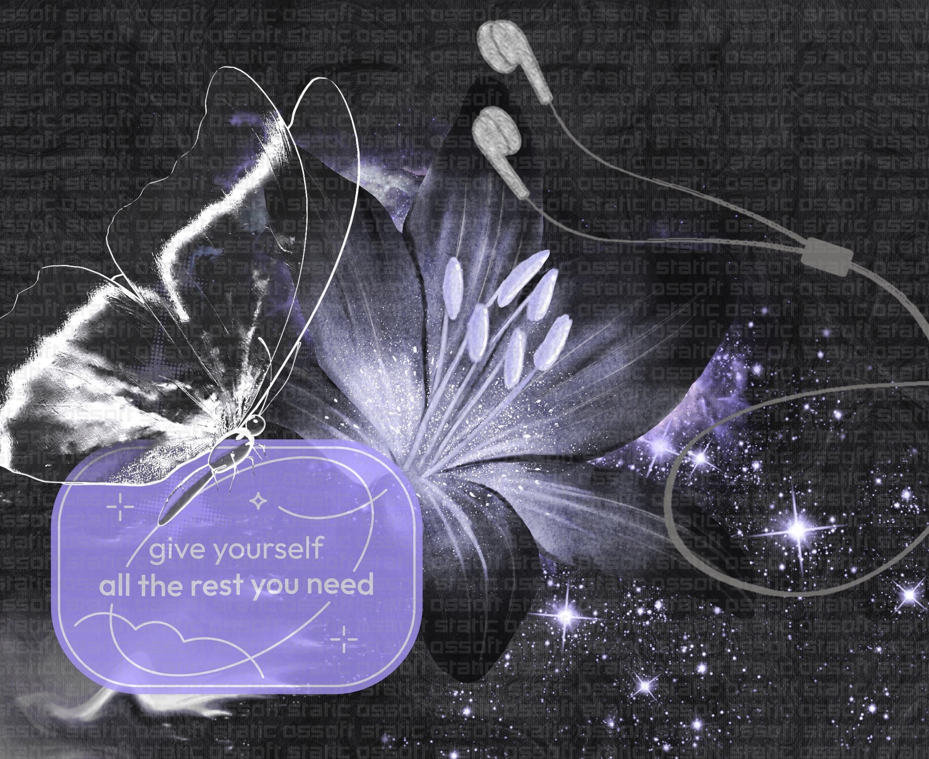 Cosmic Flower Digital Art | Instant Download Space Nature Print Ready | Commercial Use License