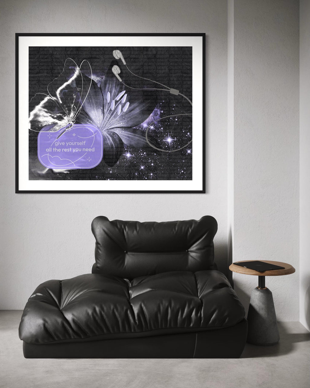 Cosmic Flower Digital Art | Instant Download Space Nature Print Ready | Commercial Use License