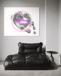 Liquid Heart Search Art Print | Futuristic Digital PNG | Cricut Instant Download | Commercial Use License