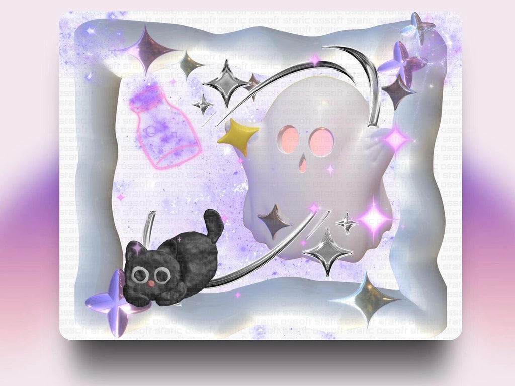 Y2K Halloween Ghost Black Cat Potion PNG Clipart | Cricut Instant Download