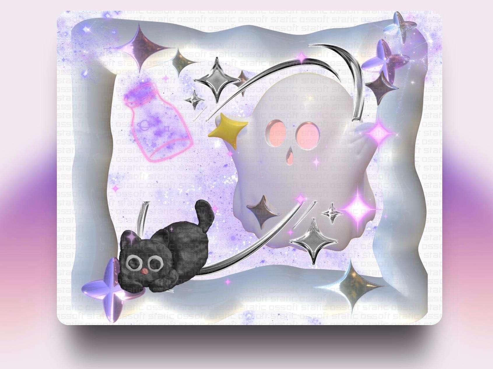 Y2K Halloween Ghost Black Cat Potion PNG Clipart | Cricut Instant Download