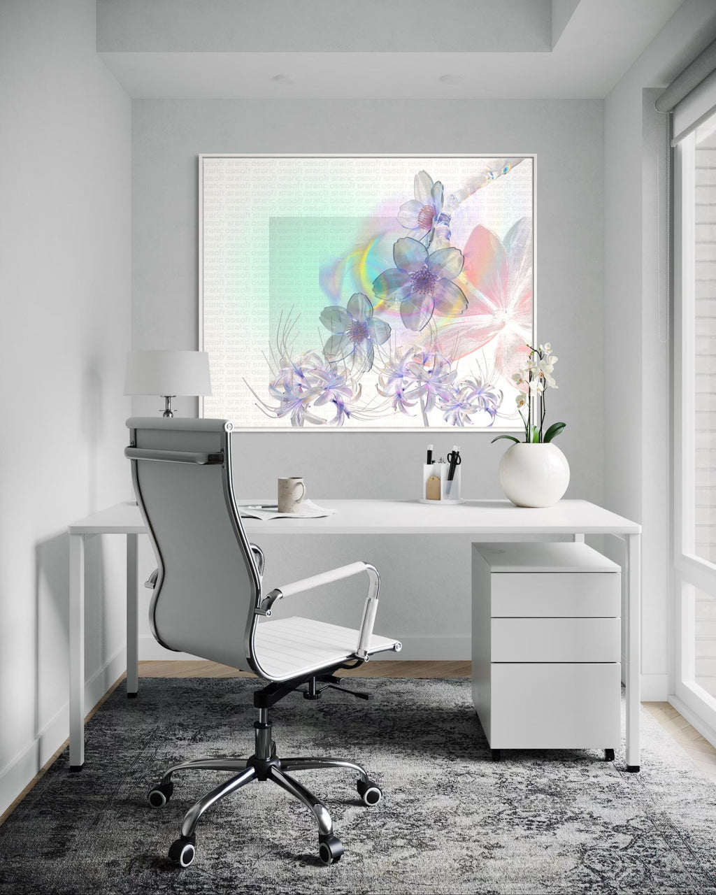 Iridescent Floral Abstract Art ♡ Glass Flower Digital Print (Instant Magic!)