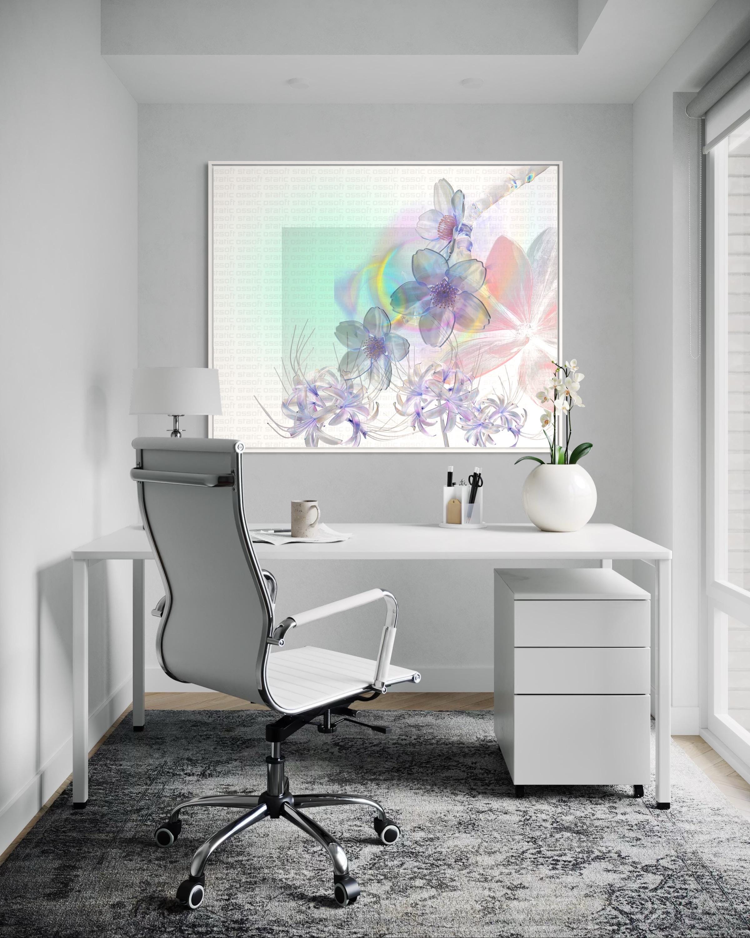 Iridescent Floral Abstract Art ♡ Glass Flower Digital Print (Instant Magic!)