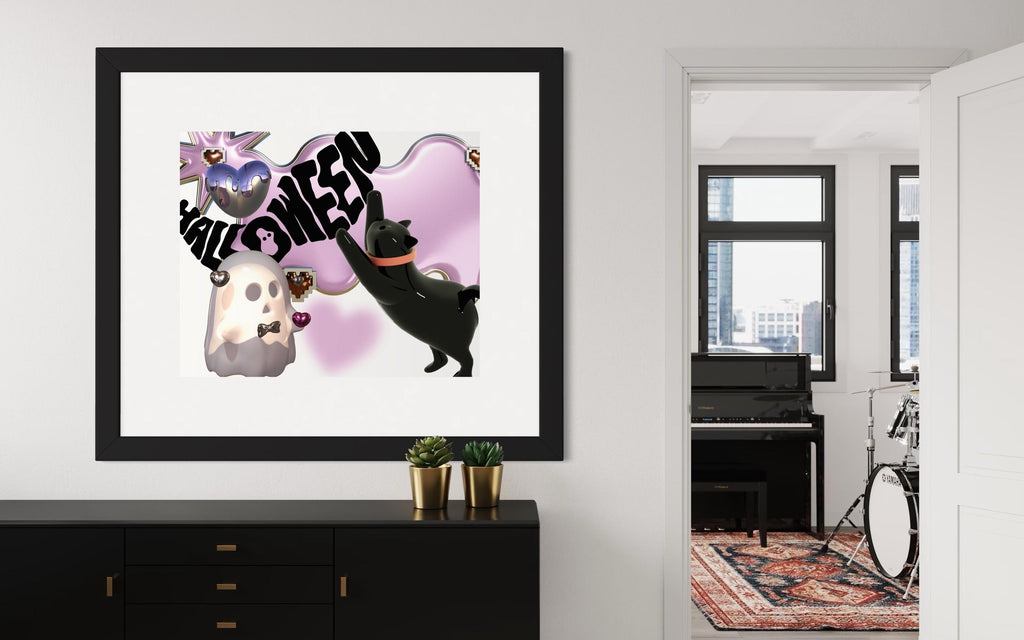 Y2K Kawaii Halloween Ghost Boo Cat PNG Bundle ♡ 3D Download 2025